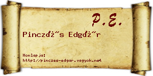Pinczés Edgár névjegykártya